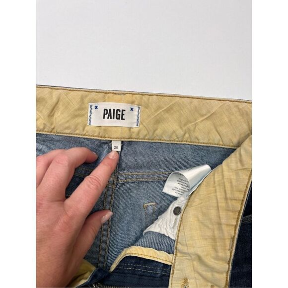 PAIGE Premium Denim Hidden Hills High Rise Bootcut Jeans Double Button Size 28 - Picture 2 of 8